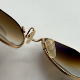 عینک ریبن شیشه سنگ هگزونال قهوه ای هایلایت آنتی رفلکس به همراه پک کامل ریبن کد Rayban RB 3548