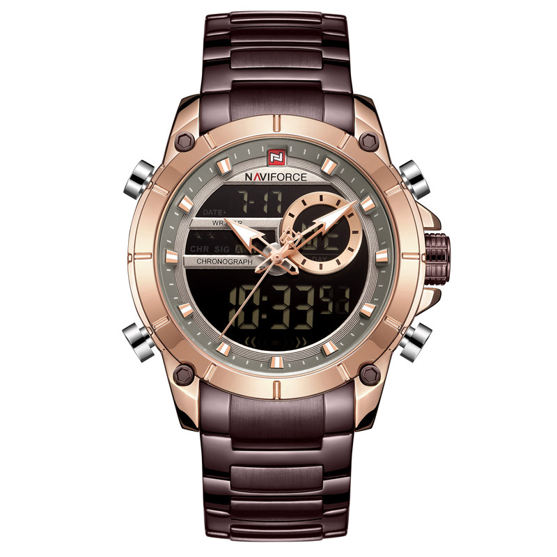 ساعت مچی عقربه‌ای مردانه نیوی فورس مدل NF9163--RGCEE