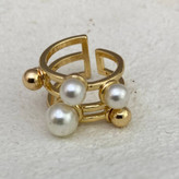 انگشتر آبکاری نقره زنانه طرح سه نگین اشکی فری سایز Freesize تنوع طرح رنگ ثابت کد tj (پس کرایه)