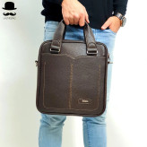 کیف اداری لپتاپی چرمی اِکو ایستاده دستی و دوشی