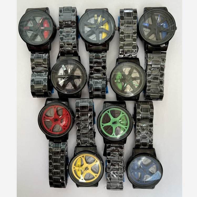 ساعت فلزی طرح رینگی ماشین مردانه گالری هیما