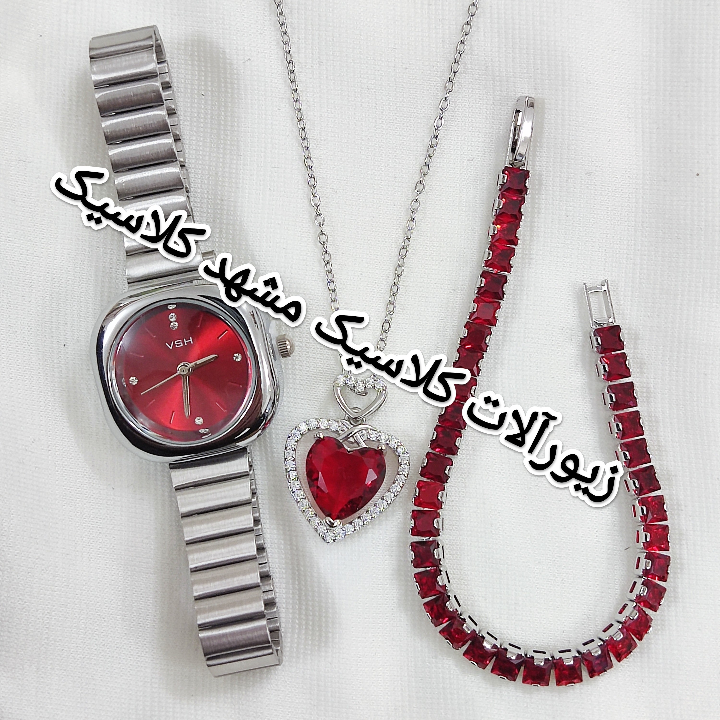 ست کامل دخترانه سفید قرمز خاص و شیک
