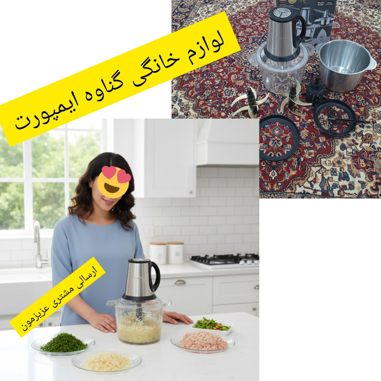 خردکن و غذاساز سیلورکرست موتور اصلی و پرقدرت،جهت پوره کردن گوشت،مرغ،حبوبات پخته شده،خرد کردن سبزی،پیاز،میوه و ...
