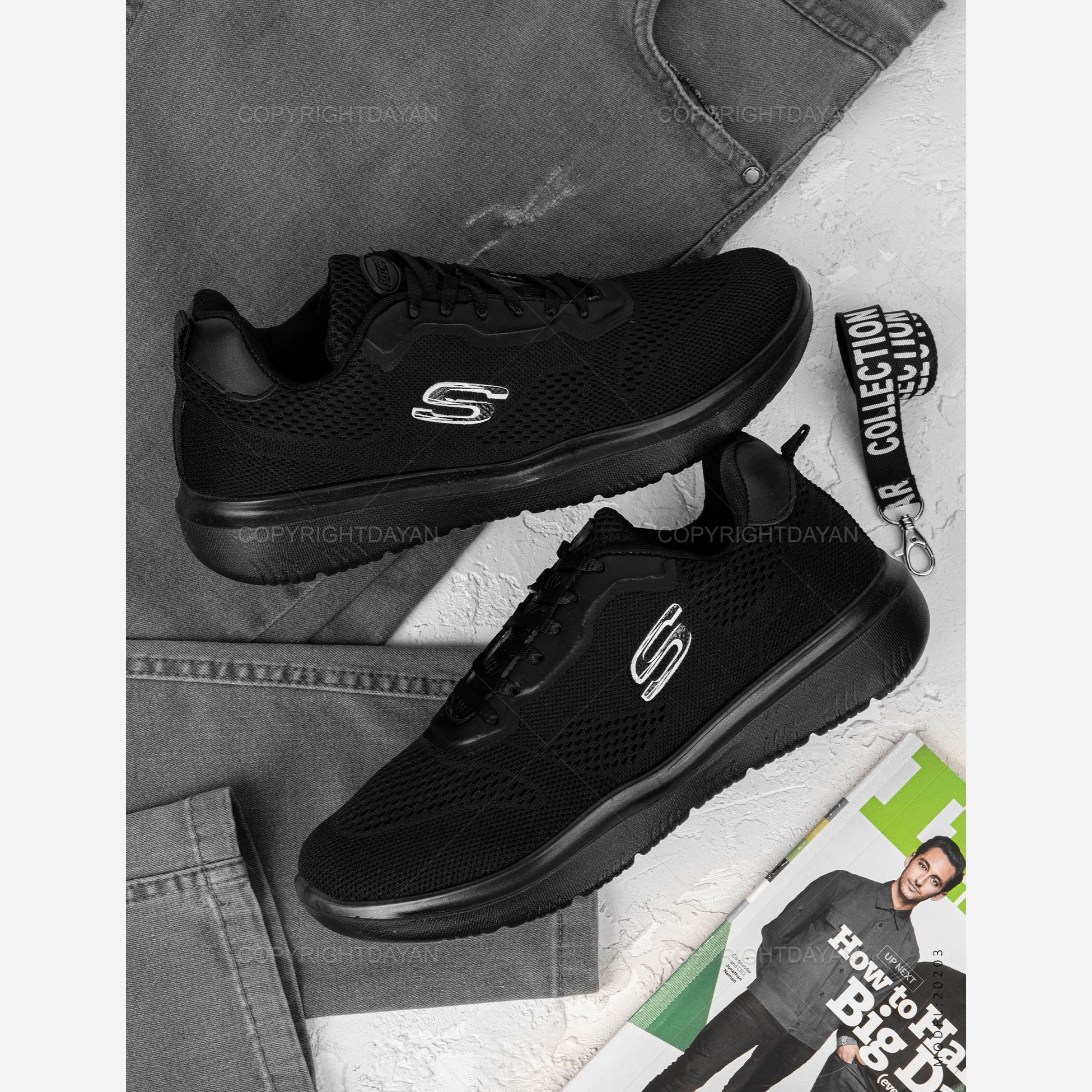 کفش مردانه اسکیچرز گوواک طبی مشکی