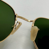 عینک ریبن هگزونال شیشه سنگ سیز فریم طلایی به همراه پک کامل ریبن کد Rayban RB 3548 (ارسال رایگان)