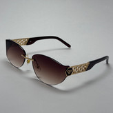 عینک آفتابی فیلیپ پلین Philip Plein مدل Luxury Shield فریم لس قهوه ای - لنز UV400 (ارسال رایگان)