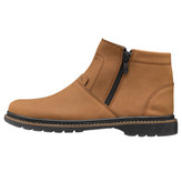 نیم بوت مردانه دو طرف زیپ مدل آشیل رنگ عسلی تیره (پس کرایه)