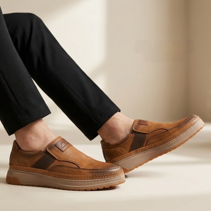 کفش مردانه رسمی کشی مدل کلارک رنگ عسلی(سه راه دور دوخت) پرفرووش