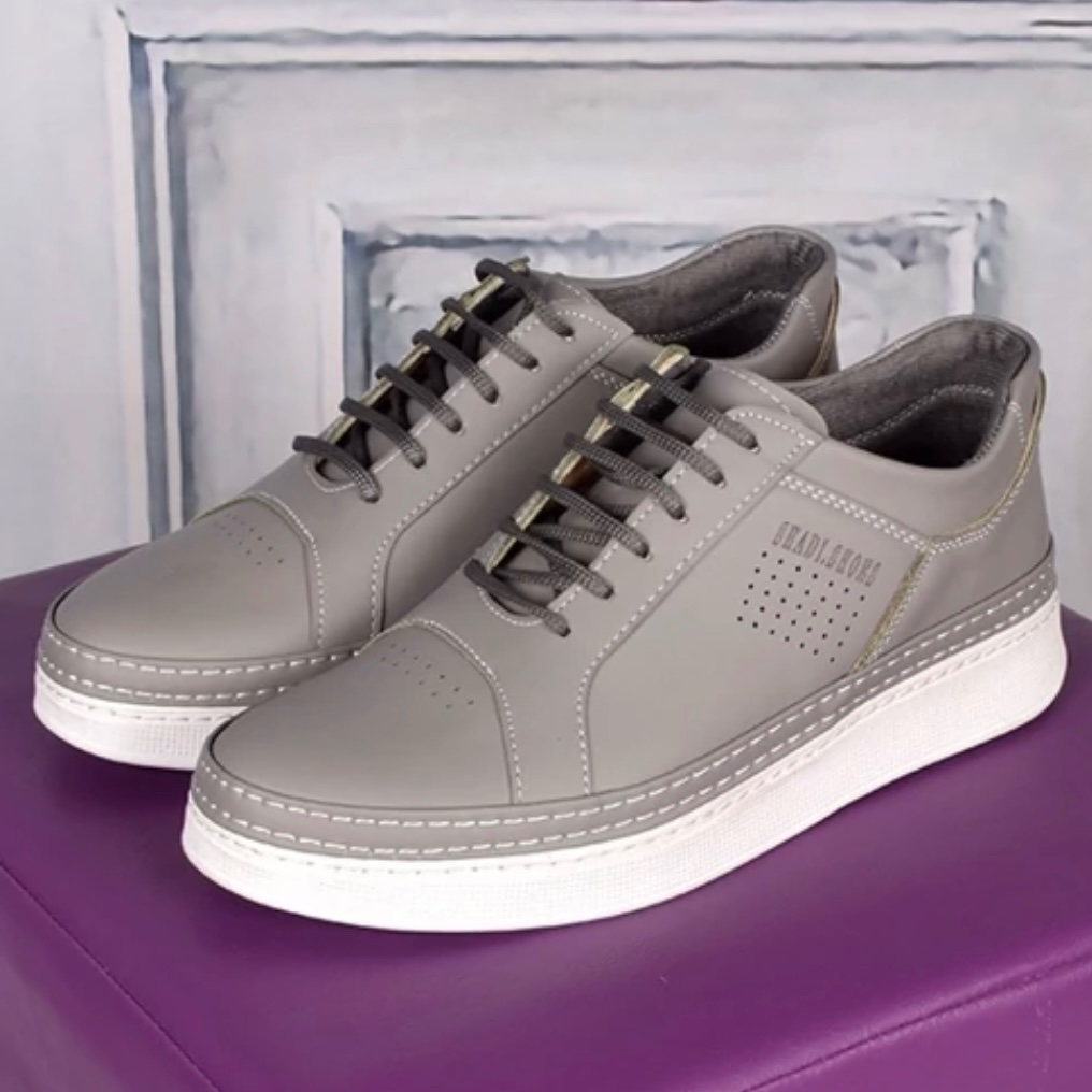 کفش اسپرت مردانه مدل شایان رنگ طوسی دوردوخت پرفرووش